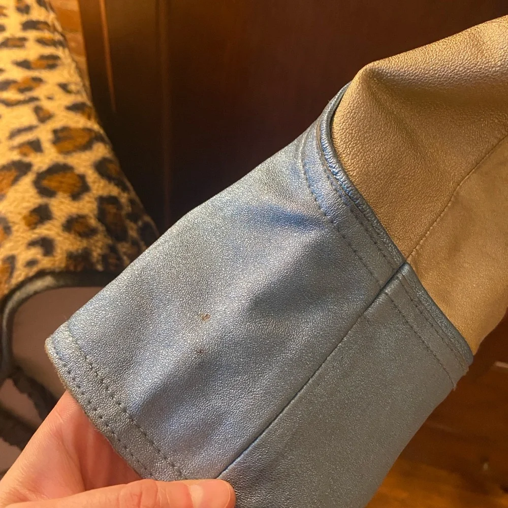 Vintage Marc Jacobs Metallic Leather Cowboy Jacket • Mid-2000s Statement Piece - Picture 5 of 5